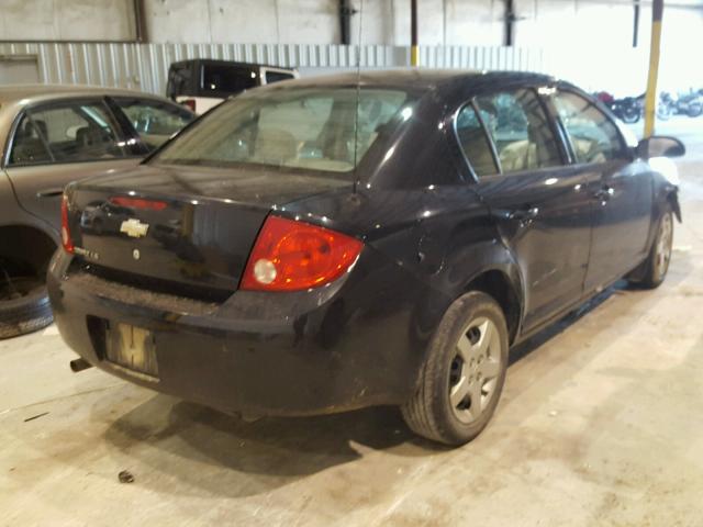 1G1AK58F187328754 - 2008 CHEVROLET COBALT LS BLACK photo 4