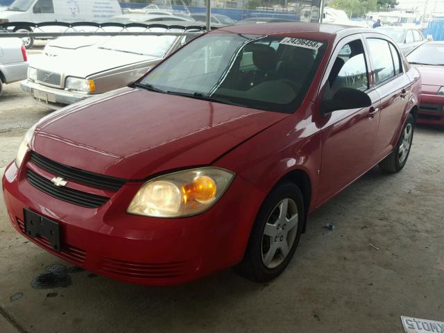 1G1AK55F877122592 - 2007 CHEVROLET COBALT LS RED photo 2