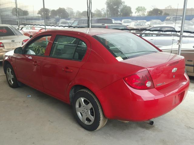 1G1AK55F877122592 - 2007 CHEVROLET COBALT LS RED photo 3