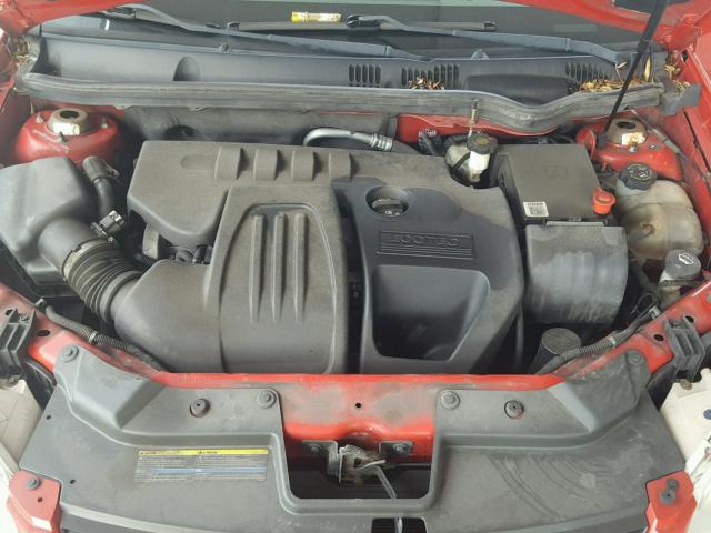 1G1AK55F877122592 - 2007 CHEVROLET COBALT LS RED photo 7