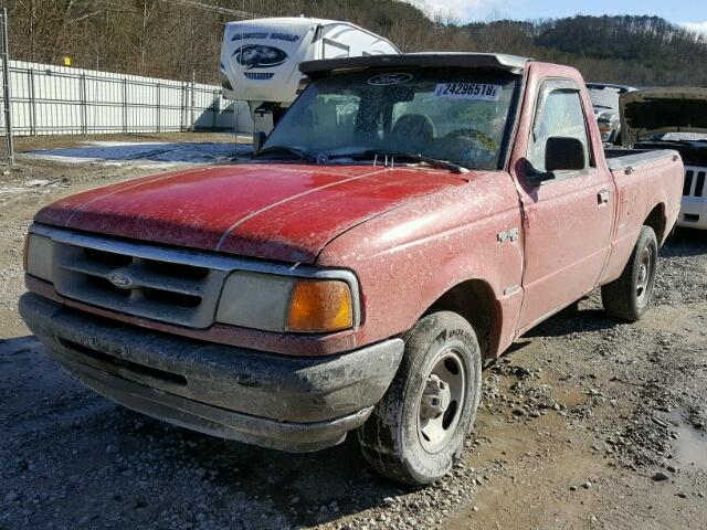 1FTCR10A1TUD88645 - 1996 FORD RANGER RED photo 2