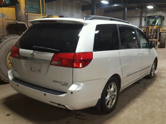 5TDZA22C74S055748 - 2004 TOYOTA SIENNA XLE WHITE photo 4