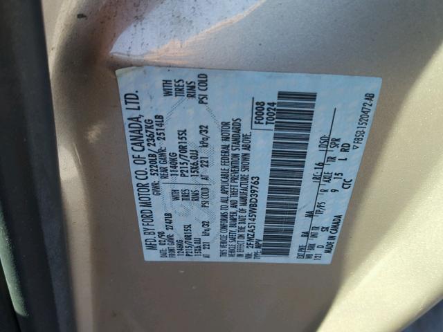 2FMZA5145WBD39763 - 1998 FORD WINDSTAR W GOLD photo 10