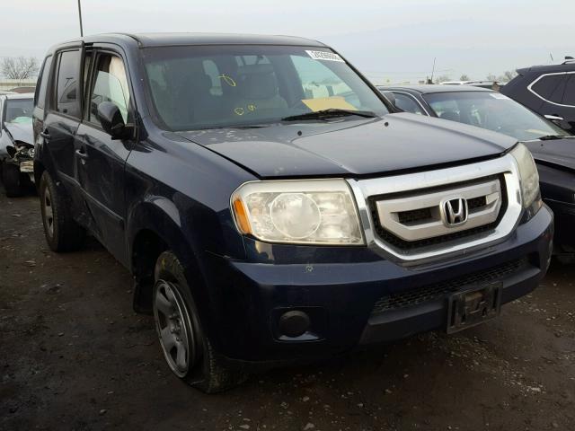 5FNYF3H2XBB023086 - 2011 HONDA PILOT LX BLUE photo 1