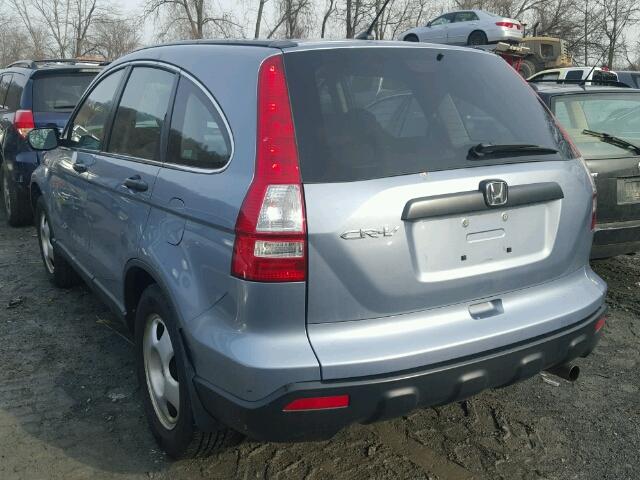 5J6RE48359L062546 - 2009 HONDA CR-V LX BLUE photo 3