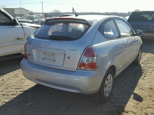 KMHCM3AC3AU170046 - 2010 HYUNDAI ACCENT BLU SILVER photo 4