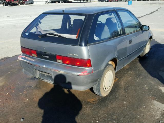 2C1MR2465R6796876 - 1994 GEO METRO GRAY photo 4