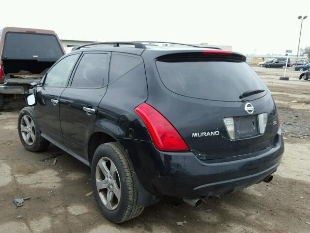 JN8AZ08T35W327607 - 2005 NISSAN MURANO SL BLACK photo 3