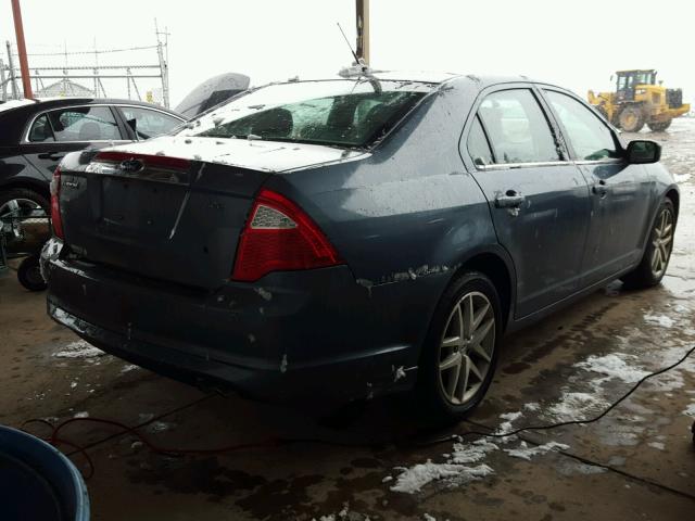 3FAHP0JA3CR179313 - 2012 FORD FUSION SEL BLUE photo 4