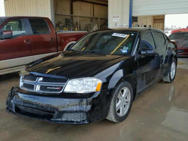 1C3CDZCB0CN314570 - 2012 DODGE AVENGER SX BLACK photo 2