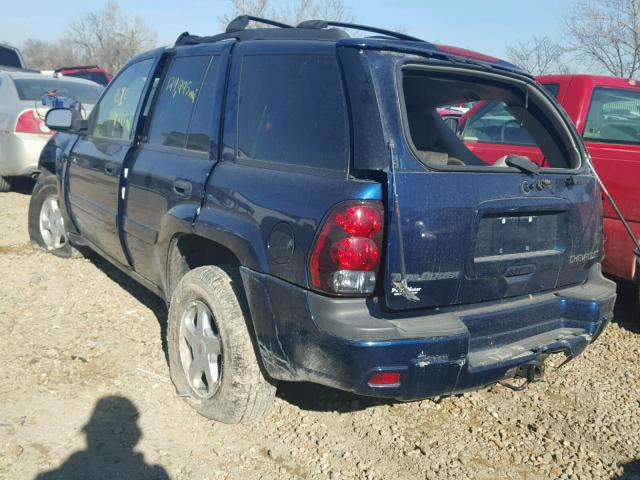 1GNDT13S922353489 - 2002 CHEVROLET TRAILBLAZE BLUE photo 3