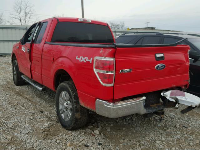 1FTFX1EF4CKD03364 - 2012 FORD F150 SUPER RED photo 3