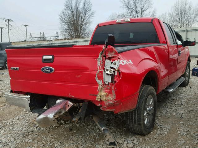 1FTFX1EF4CKD03364 - 2012 FORD F150 SUPER RED photo 4