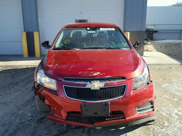 1G1PF5S96B7229257 - 2011 CHEVROLET CRUZE LT RED photo 9