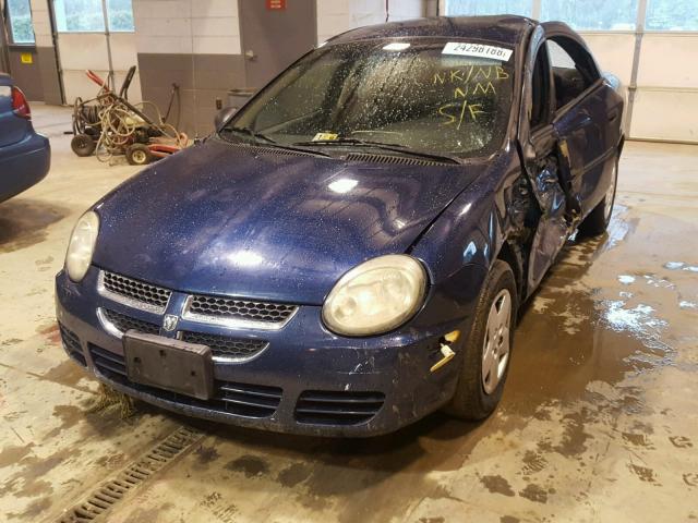 1B3ES26C43D181633 - 2003 DODGE NEON SE BLUE photo 2