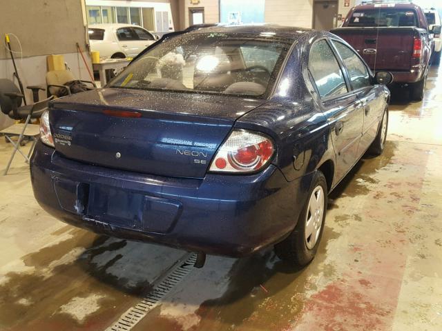 1B3ES26C43D181633 - 2003 DODGE NEON SE BLUE photo 4