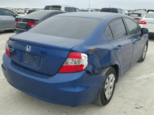 19XFB2F50CE081547 - 2012 HONDA CIVIC LX BLUE photo 4