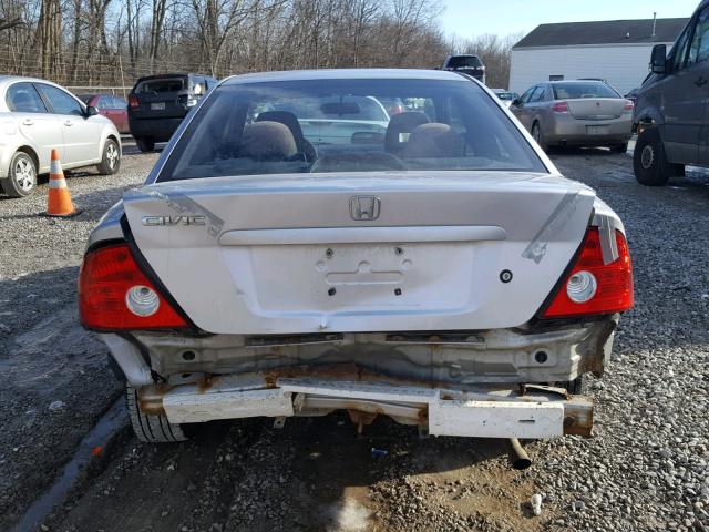 1HGEM22535L055676 - 2005 HONDA CIVIC LX SILVER photo 9