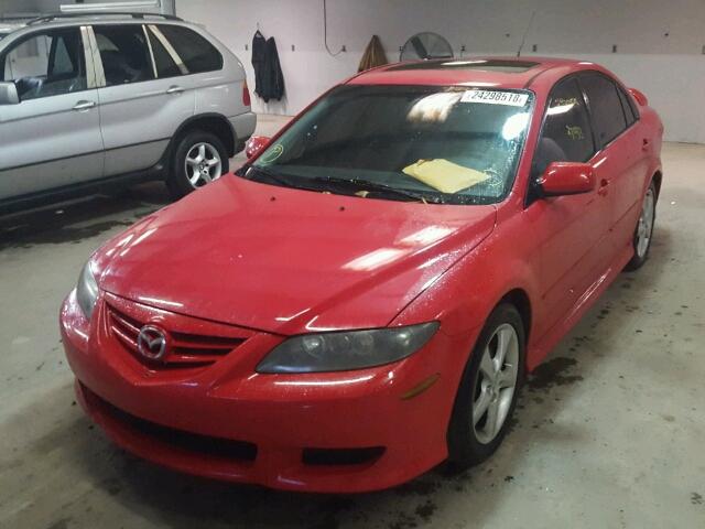 1YVHP84C155M04771 - 2005 MAZDA 6 I RED photo 2