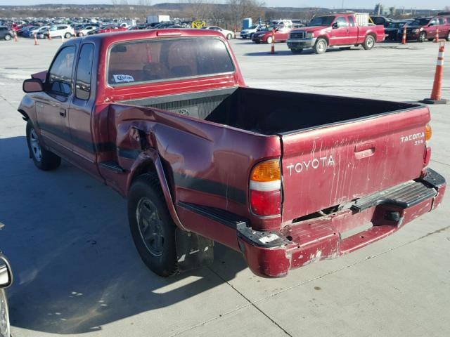 5TEVL52N71Z750192 - 2001 TOYOTA TACOMA XTR RED photo 3