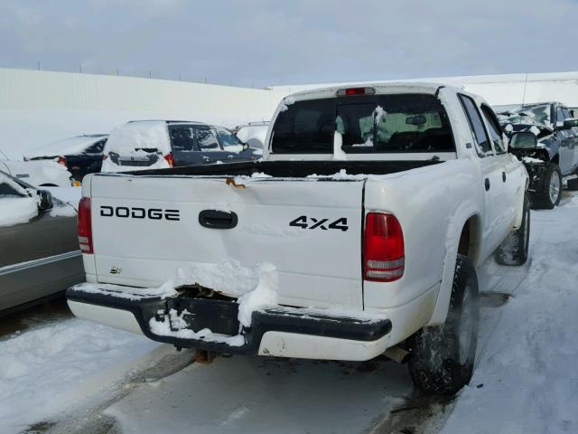 1B7GG2AN91S146693 - 2001 DODGE DAKOTA QUA WHITE photo 4