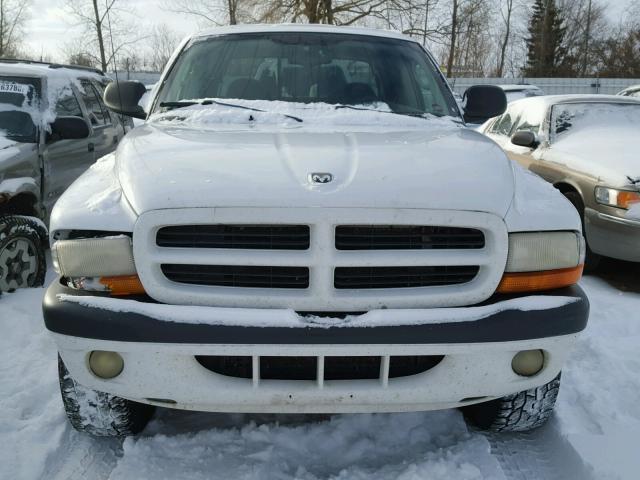 1B7GG2AN91S146693 - 2001 DODGE DAKOTA QUA WHITE photo 9