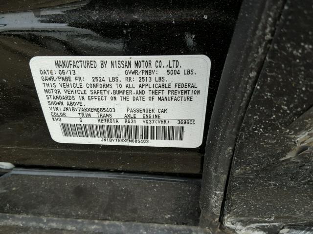 JN1BV7ARXEM685403 - 2014 INFINITI Q50 BASE Negro foto 10