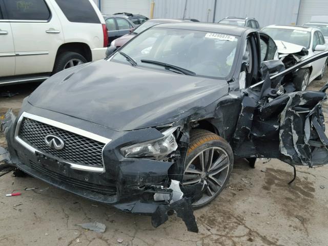 JN1BV7ARXEM685403 - 2014 INFINITI Q50 BASE Negro foto 2