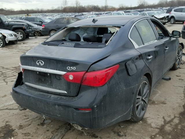JN1BV7ARXEM685403 - 2014 INFINITI Q50 BASE Negro foto 4