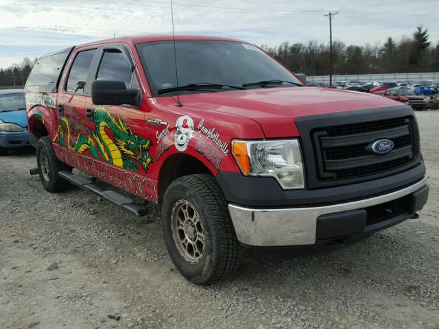 1FTFW1EF1DKE83701 - 2013 FORD F150 SUPER RED photo 1