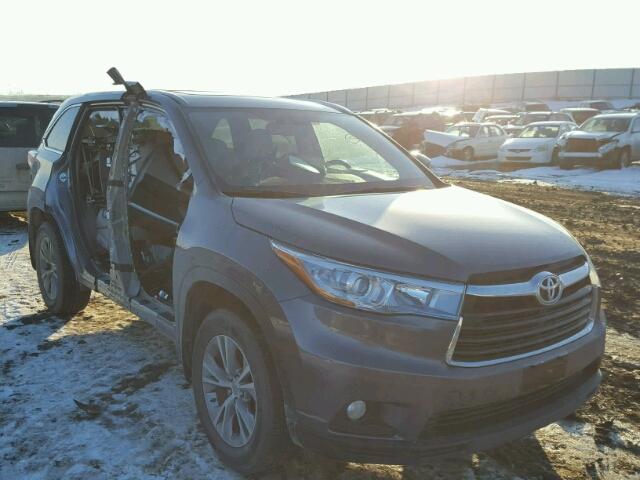 5TDJKRFH5FS134072 - 2015 TOYOTA HIGHLANDER GRAY photo 1