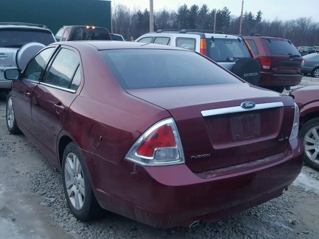 3FAHP08136R233607 - 2006 FORD FUSION SEL MAROON photo 3