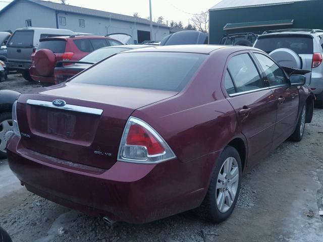 3FAHP08136R233607 - 2006 FORD FUSION SEL MAROON photo 4