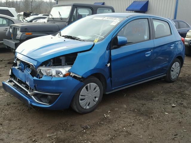 ML32A3HJ3HH021512 - 2017 MITSUBISHI MIRAGE ES BLUE photo 2