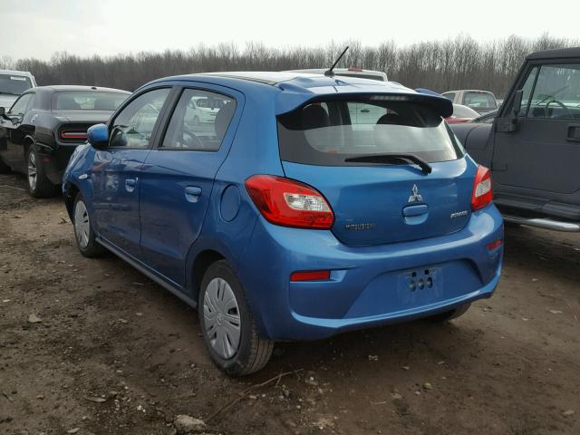 ML32A3HJ3HH021512 - 2017 MITSUBISHI MIRAGE ES BLUE photo 3