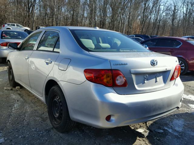 1NXBU4EE7AZ381859 - 2010 TOYOTA COROLLA BA SILVER photo 3