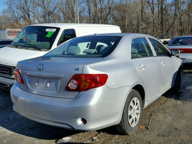 1NXBU4EE7AZ381859 - 2010 TOYOTA COROLLA BA SILVER photo 4