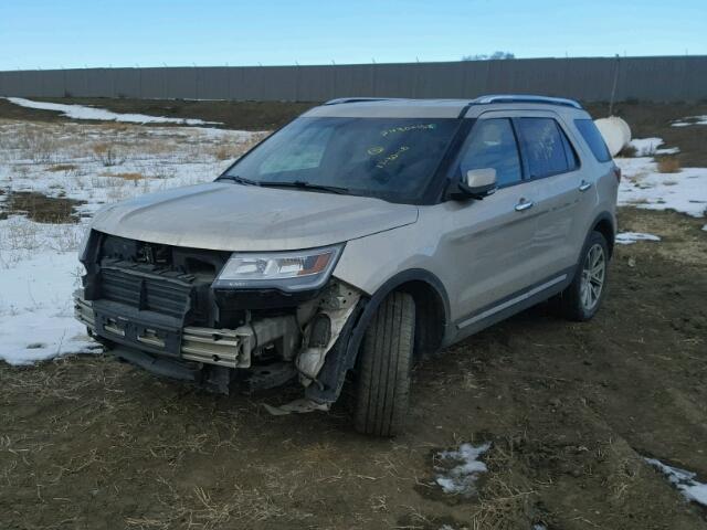 1FM5K8F81HGC69974 - 2017 FORD EXPLORER L BROWN photo 2