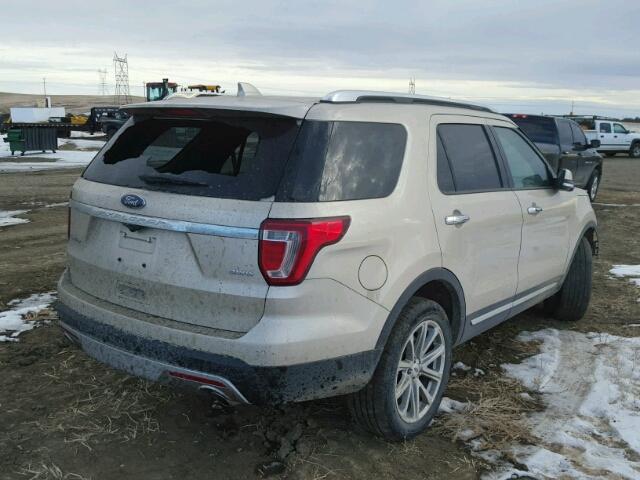 1FM5K8F81HGC69974 - 2017 FORD EXPLORER L BROWN photo 4