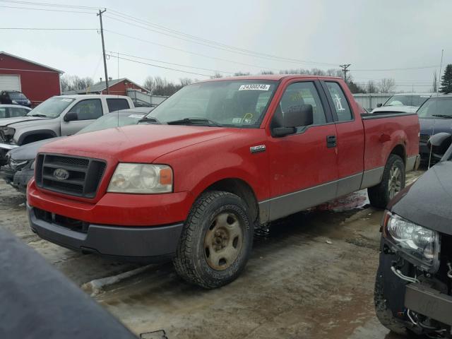 1FTRX12WX5FB23237 - 2005 FORD F150 RED photo 2