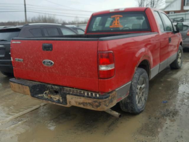 1FTRX12WX5FB23237 - 2005 FORD F150 RED photo 4