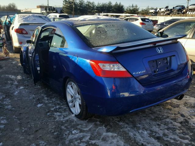 2HGFG21566H707850 - 2006 HONDA CIVIC SI BLUE photo 3