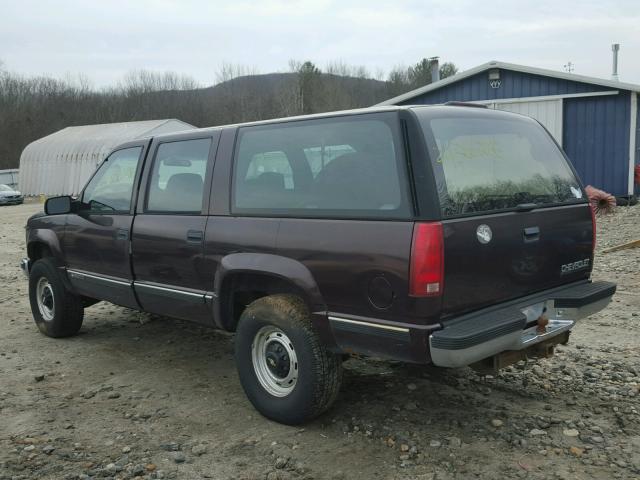 1GNGK26RXVJ392567 - 1997 CHEVROLET SUBURBAN K BURGUNDY photo 3