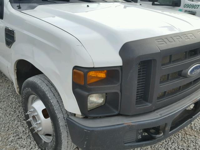 1FDWF36Y68EE10786 - 2008 FORD F350 SUPER WHITE photo 9