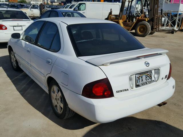 3N1AB51D84L736435 - 2004 NISSAN SENTRA SE- WHITE photo 3