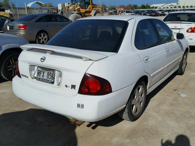 3N1AB51D84L736435 - 2004 NISSAN SENTRA SE- WHITE photo 4