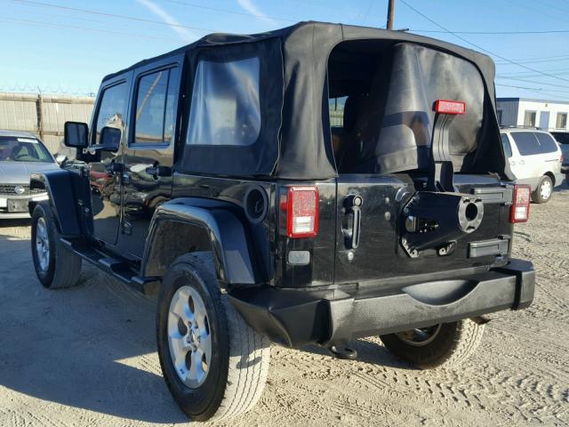 1C4BJWEG2DL521112 - 2013 JEEP WRANGLER U BLACK photo 3