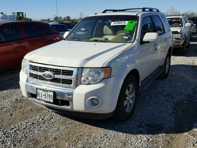 1FMCU0EG0AKD47837 - 2010 FORD ESCAPE LIM WHITE photo 2