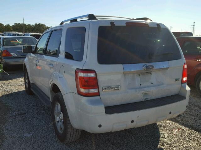 1FMCU0EG0AKD47837 - 2010 FORD ESCAPE LIM WHITE photo 3