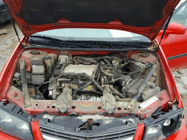 2G1WF52E449145898 - 2004 CHEVROLET IMPALA RED photo 7